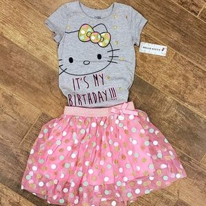 Hello Kitty Girls' Birthday Outfit, Size 6, NEW